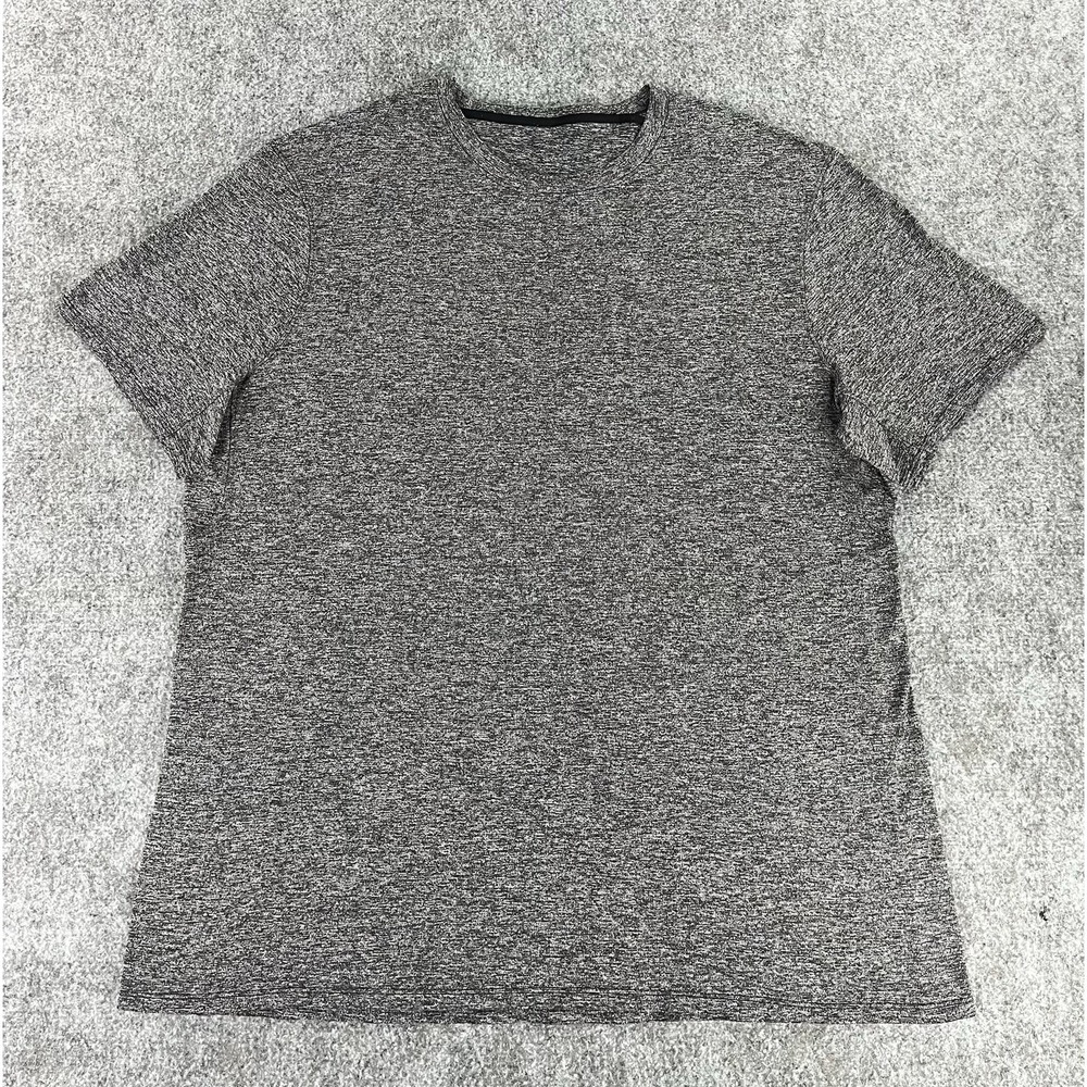 Lululemon Short Sleeve Shirt Mens XXL Heathered Gray Ahtleisure Gym Soft EUC